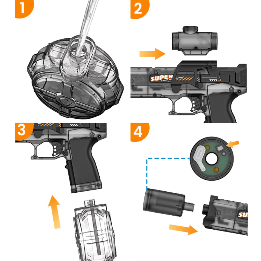 AquaStrike - Pistola de Agua Eléctrica y Automática