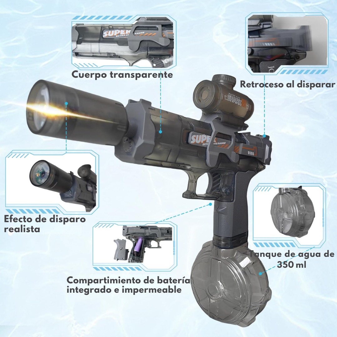AquaStrike - Pistola de Agua Eléctrica y Automática